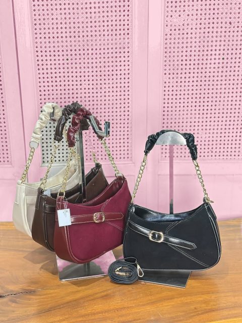Tas Bahu Gagang Kerut Rantai
