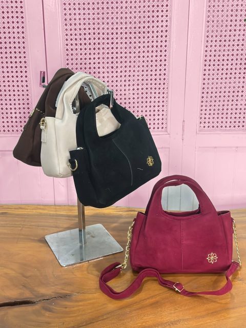 Tas Mini Suede Bunga