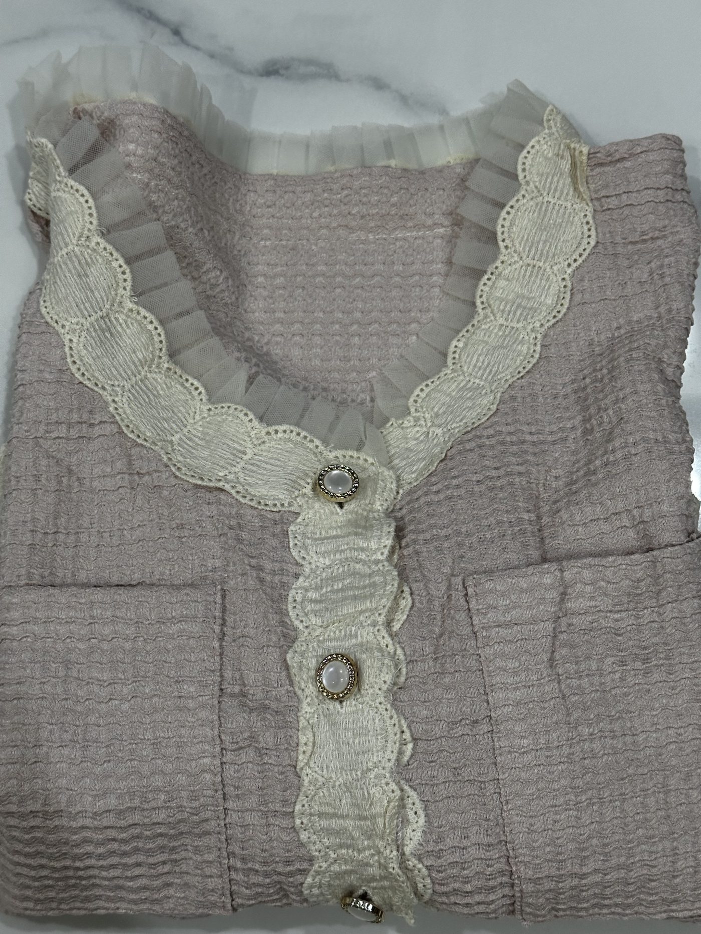 Bleazer Crop - warna Dusty pink