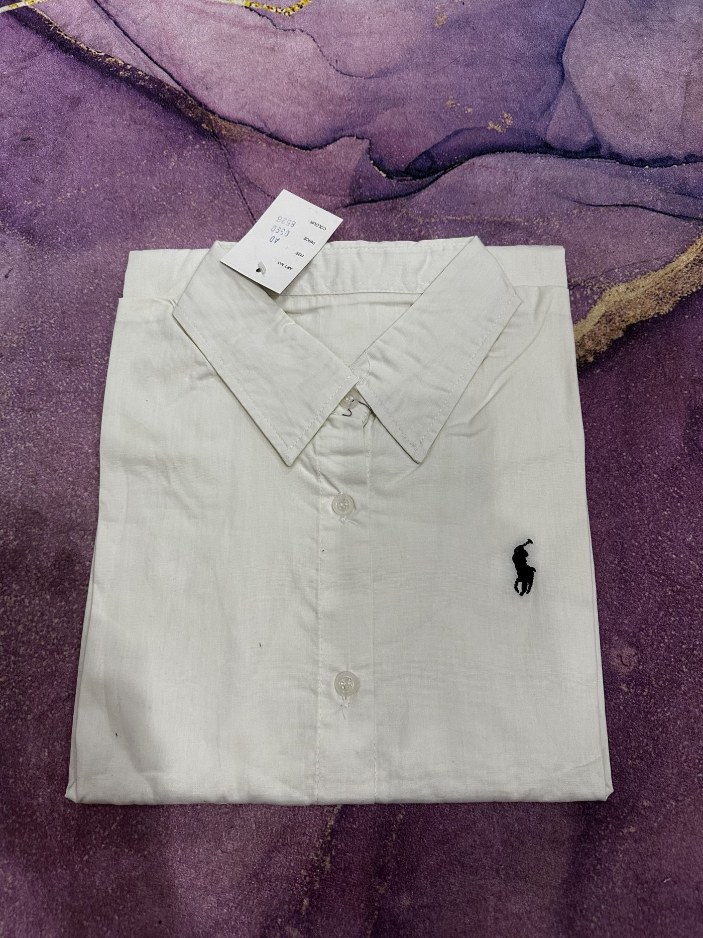 kemeja polos - warna broken white