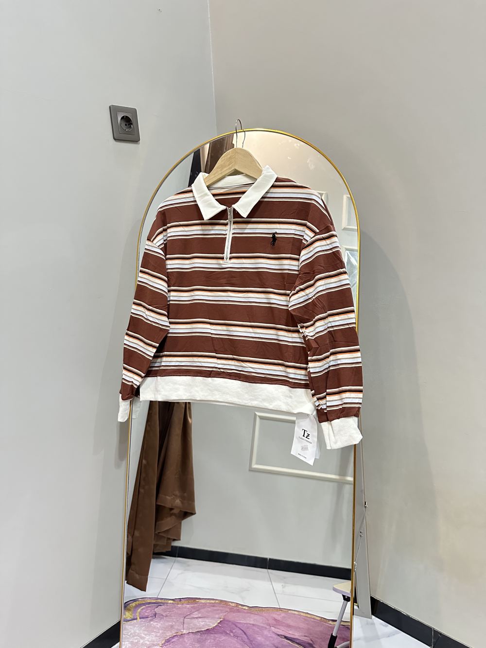 Salur pol pol kerah import - warna Caramel