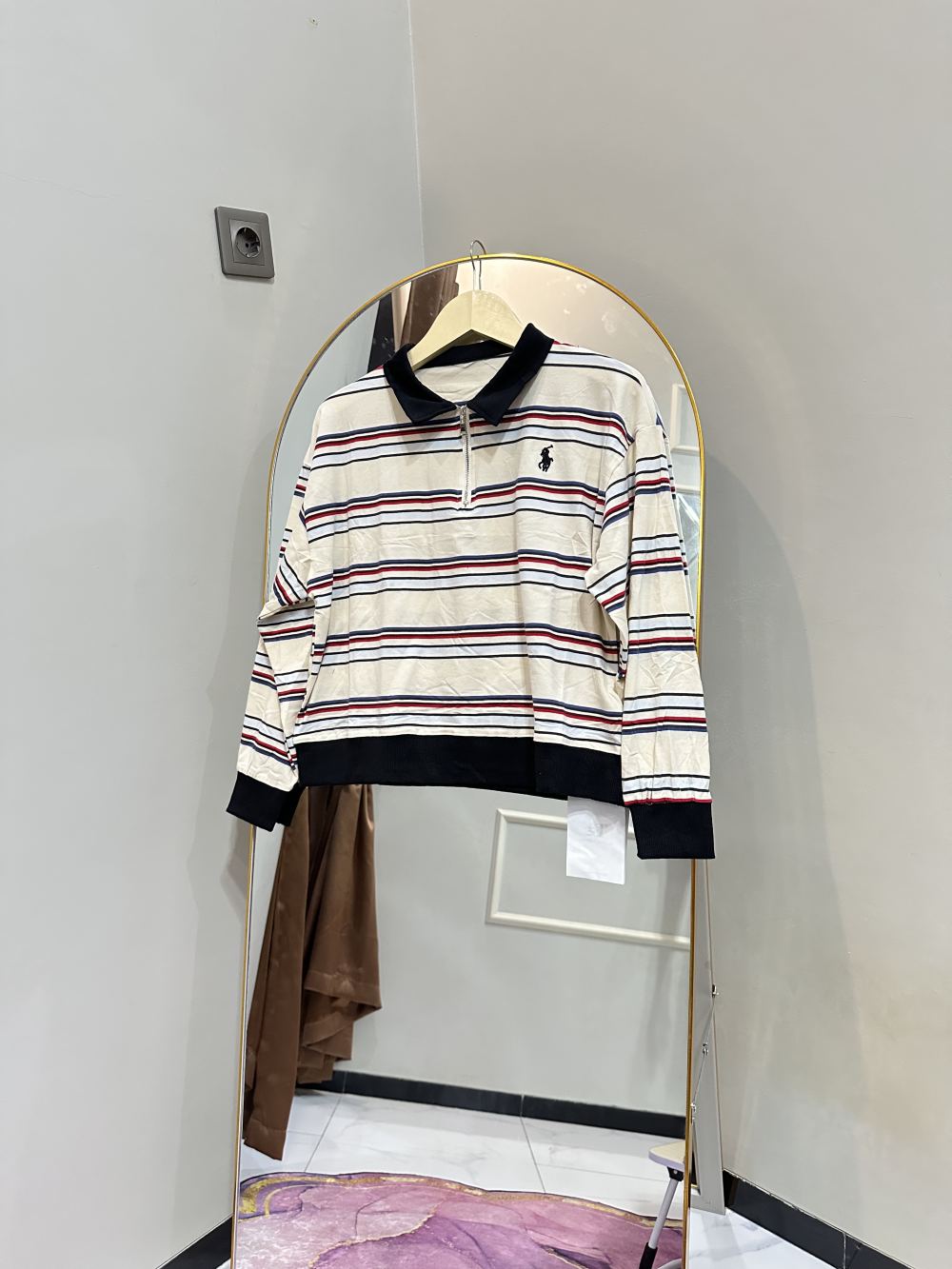 Salur pol pol kerah import - warna Cream