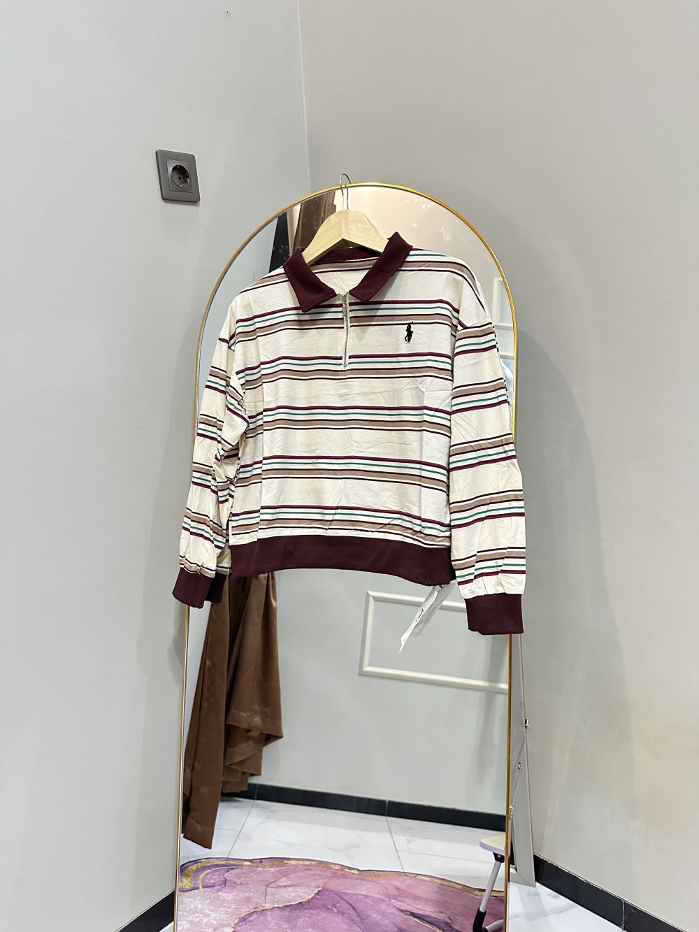 Salur pol pol kerah import - warna Maron