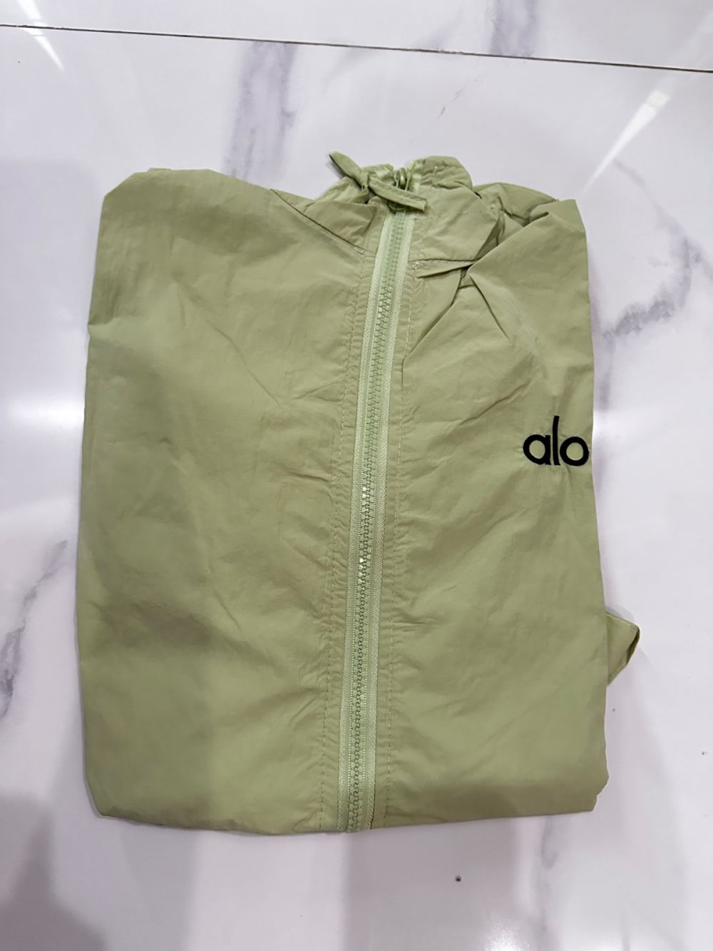 Jaket sport alo set tas - warna hijau muda