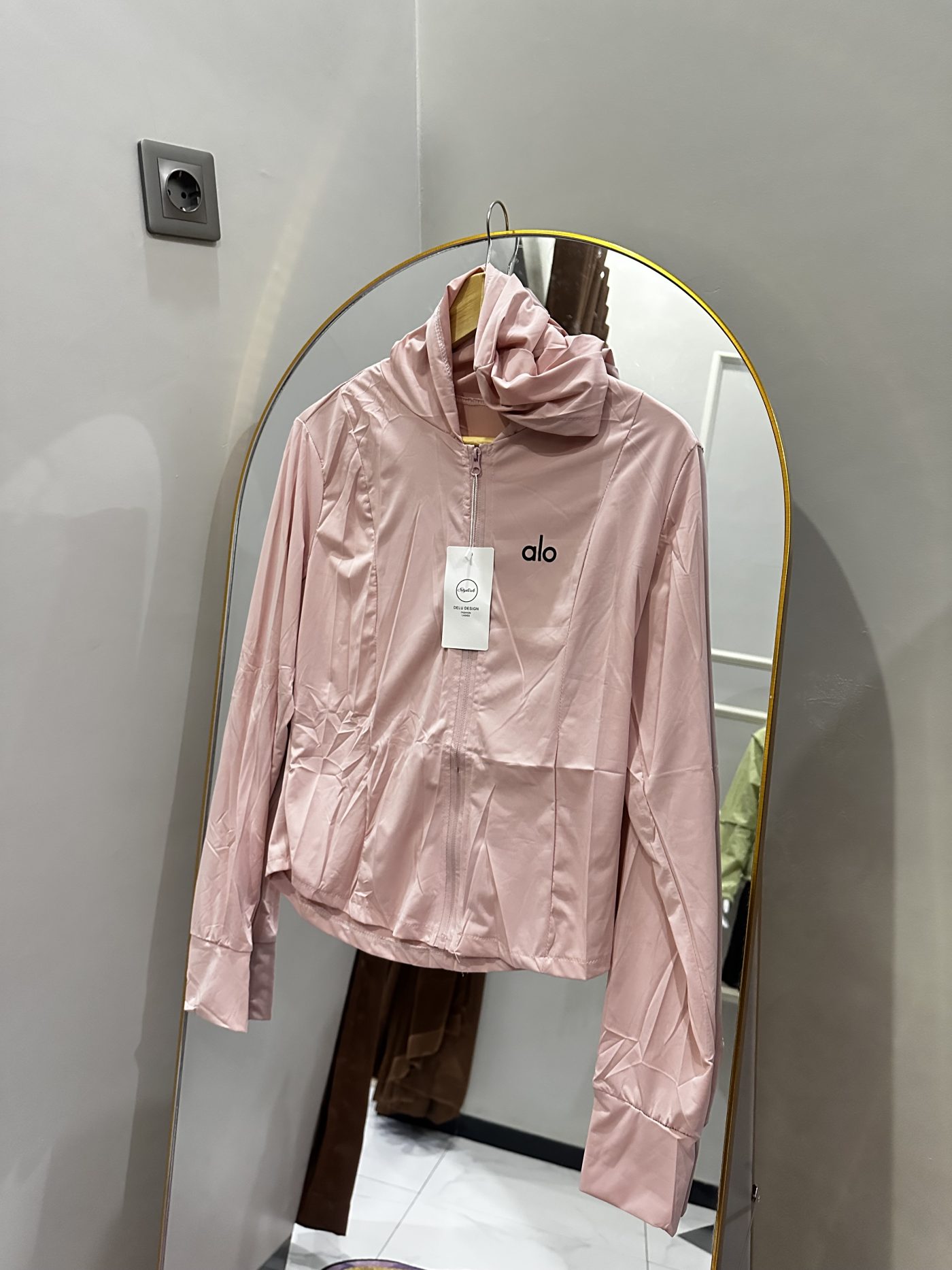 Jaket al al sport - warna Baby pink